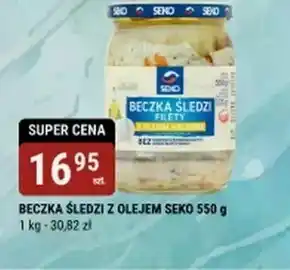 bi1 SEKO Beczka śledzi Filety z olejem wiejskim 550 g oferta