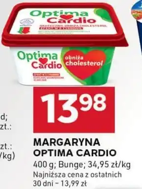 Stokrotka Optima Optima Cardio Margaryna roślinna z dodatkiem steroli roślinnych 400 g oferta