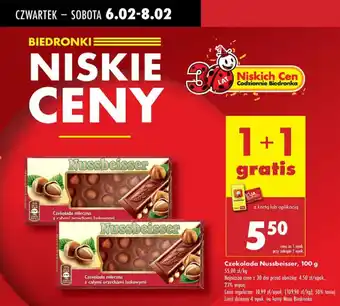 Biedronka Czekolada mleczna z całymi orzechami Alpen gold nussbeisser oferta