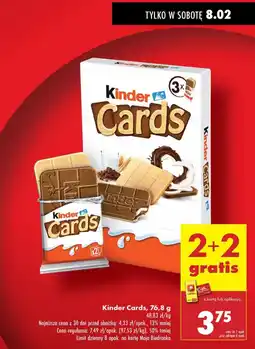 Biedronka Herbatniki z czekoladą Kinder cards oferta