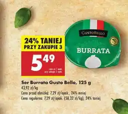 Biedronka Ser burrata Gustobello oferta