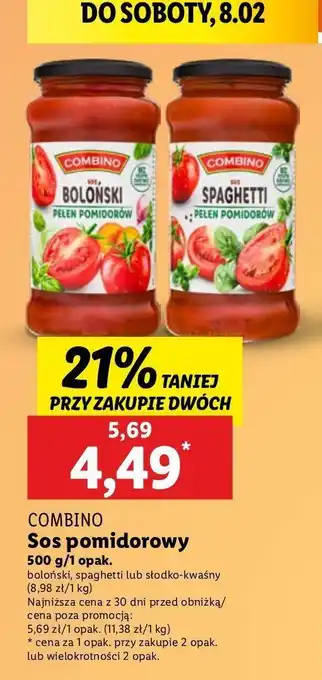 Lidl Sos boloński Combino oferta