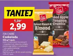 Lidl Czekolada biała z ciastkami korzennymi i migdałami Fin carre oferta