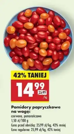 Biedronka Pomidory papryczkowe czerwone oferta