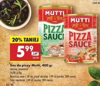 Biedronka Sos do pizzy z przyprawami Mutti oferta