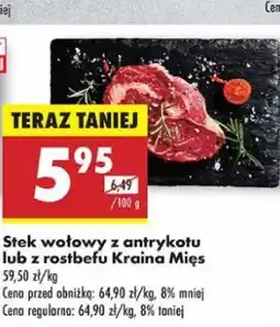 Biedronka Stek wołowy z antrykotu Kraina mięs oferta