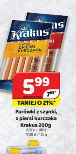 Delfin Parówki z szynki, z piersi kurczaka Krakus oferta