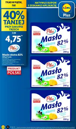 Lidl Masło ekstra bez laktozy 82% Pilos oferta