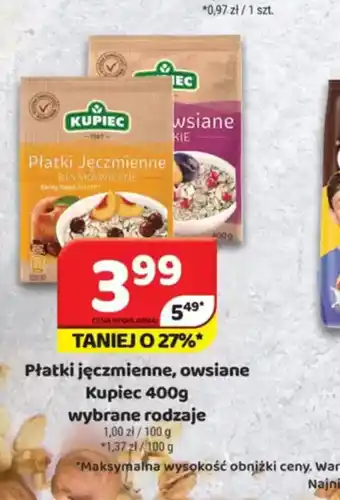 Delfin Płatki jęczmienne, owsiane Kupiec oferta