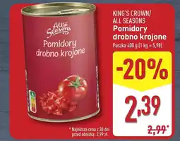 ALDI Pomidory krojone King's Crown oferta