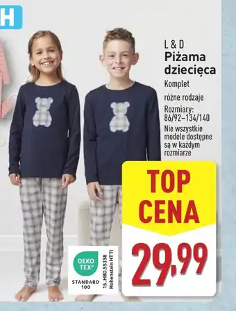 ALDI Piżama dziecięca L & D oferta