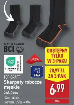 ALDI Skarpety męskie Top Craft oferta