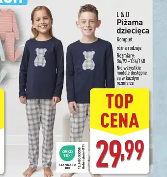 ALDI Piżama dziecięca L & D oferta