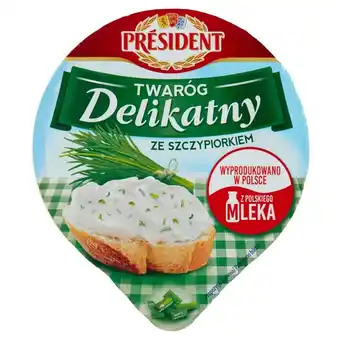 Groszek Président Twaróg Delikatny ze szczypiorkiem 150 g oferta