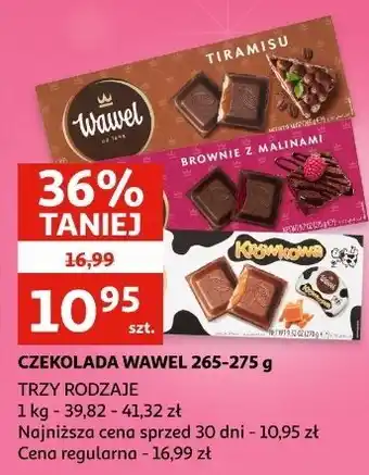 Auchan Czekolada brownie z malinami Wawel oferta