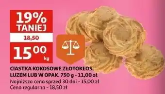 Auchan Ciastka kokosowe Złotokłos oferta