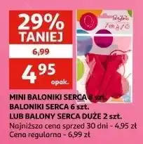 Auchan Balony serce duże 44 cm Party Time oferta