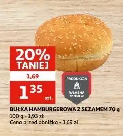 Auchan Bułka hamburger z sezamem oferta