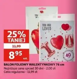 Auchan Balon walentynkowy 76 cm oferta