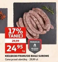 Auchan Kiełbaski franusie białe surowe Auchan oferta