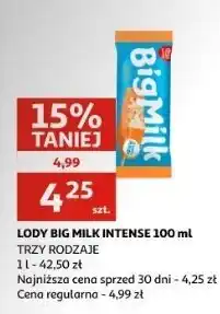 Auchan Lód toffi intense Algida Big Milk oferta