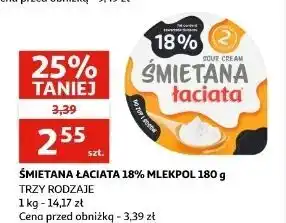 Auchan Śmietana 18% Łaciata oferta