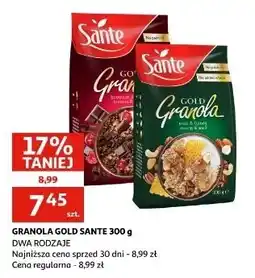 Auchan Granola brownie & wiśnie Sante Gold oferta