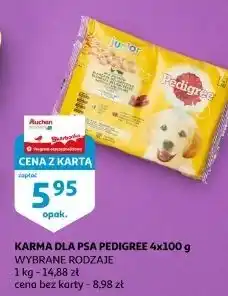 Auchan Karma dla psa junior kurczak w galarecie Pedigree oferta