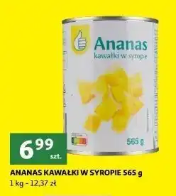 Auchan Ananas kawałki w syropie Podniesiony Kciuk oferta