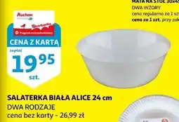 Auchan Salaterka biała alice 24 cm oferta