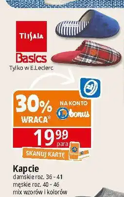 E.Leclerc Kapcie męskie rozm. 40-46 Tissaia oferta