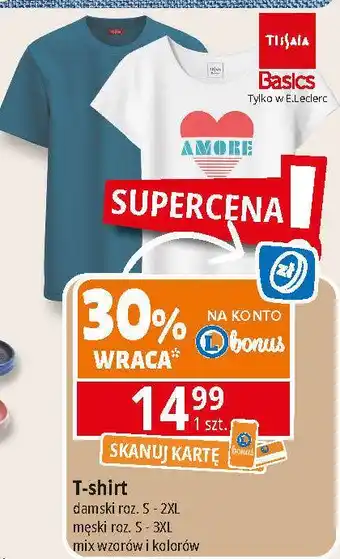 E.Leclerc T-shirt męski s-3xl Tissaia oferta