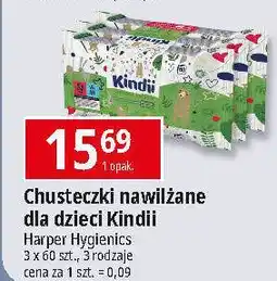 E.Leclerc Chusteczki wilgotne natural balance Cleanic Kindii oferta