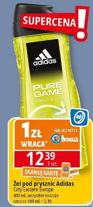 E.Leclerc Żel pod prysznic Adidas Men Pure Game oferta