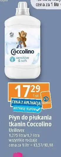 E.Leclerc Płyn do płukania sensitive Coccolino Fresh & Soft oferta