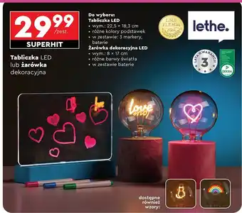 Biedronka Żarówka dekoracyjna led Lethe oferta