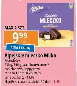 E.Leclerc Czekoladki śmietankowe happy cows Milka Alpejskie Mleczko oferta