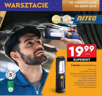 Biedronka Latarka warsztatowa led Niteo Tools oferta