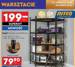 Biedronka Regał warsztatowy 180 x 90 cm Niteo Tools oferta