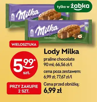 Żabka Lody Milka oferta