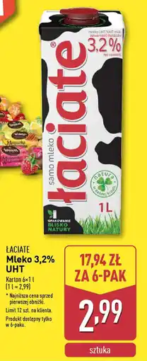 ALDI ŁACIATE Mleko 3,2% UHT oferta