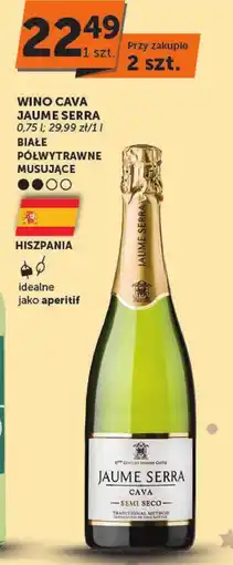 Groszek Wino półwytrawne CAVA JAUME SERRA oferta