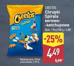 ALDI CHEETOS Chrupki Spirals serowo-ketchupowe oferta