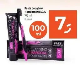 Dealz Pasta do zębów charcoal + szczoteczka Xoc oferta