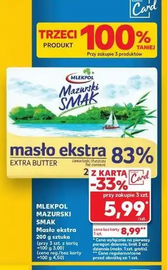 Kaufland Masło ekstra Mlekpol mazurski smak oferta