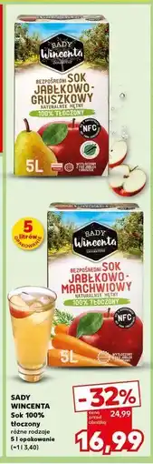 Kaufland Sok jabłkowo-marchwiowy Sady Wincenta oferta