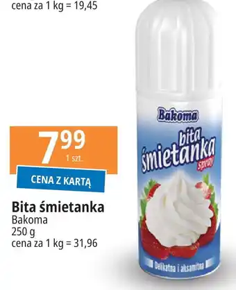 E.Leclerc Bita śmietana w sprayu Bakoma Śmietanka oferta