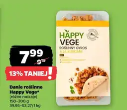 Netto Kurczak roślinny gyros Happy Vege oferta