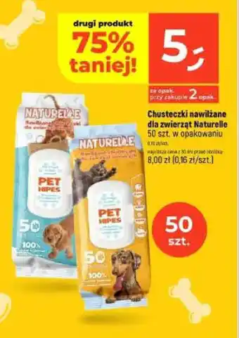 Dealz Chusteczki nawilżane dla zwierząt Naturelle oferta