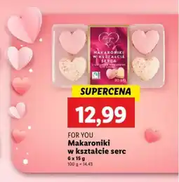 Lidl For you makaroniki w kształcie serc oferta